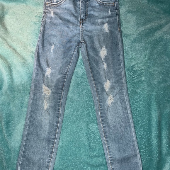 Levi's Light Blue Distressed Women's Straight Leg Jeans - Picture 1 of 5